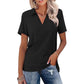 🔥Solange der Vorrat reicht 50% Rabatt!🎉Beilaufiges Damen-T-Shirt mit V-Ausschnitt und Kragen