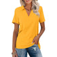 🔥Solange der Vorrat reicht 50% Rabatt!🎉Beilaufiges Damen-T-Shirt mit V-Ausschnitt und Kragen