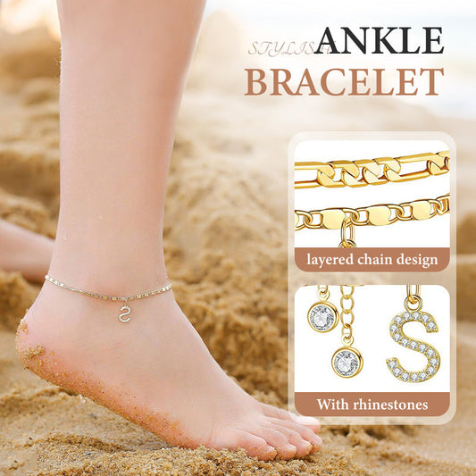 ✨ Personalisierte Eleganz – Filigrane Gold-Fußkette für Ihren Sommer.