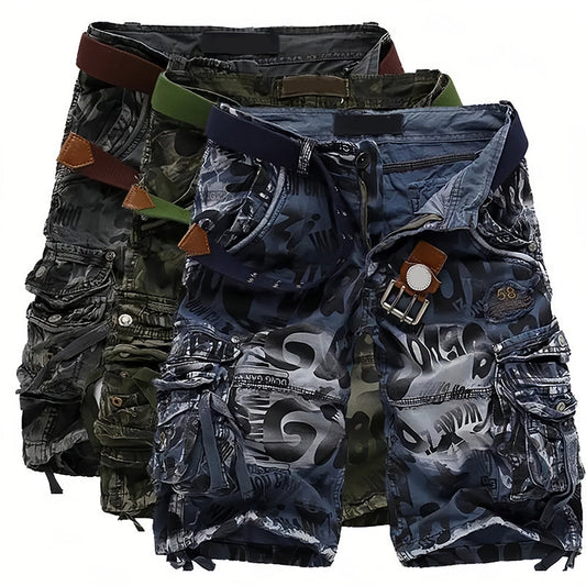 Herren-Cargoshorts 🩸 Klassisch und robust, mit vielen Taschen für alles, was du brauchst, leichtgängigem Reißverschluss, strapazierfähig und abriebfest, geeignet für Arbeit und Freizeit 💪