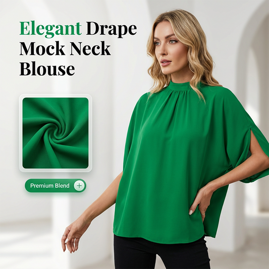 🎁👚 50% RABATT! Elegantes Damen-Oberteil mit Stehkragen – figurschmeichelnd, atmungsaktiv, perfekt für Büro & Freizeit. ☀️💨