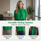 🎁👚 50% RABATT! Elegantes Damen-Oberteil mit Stehkragen – figurschmeichelnd, atmungsaktiv, perfekt für Büro & Freizeit. ☀️💨