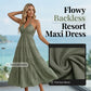👗 50% RABATT! 🌴 Maxikleid für Damen mit Neckholder & Rückenfreiem Ausschnitt – Gestuft, Fließend & Im Resort-Stil Für Einen Eleganter Auftritt Im Urlaub 🌺