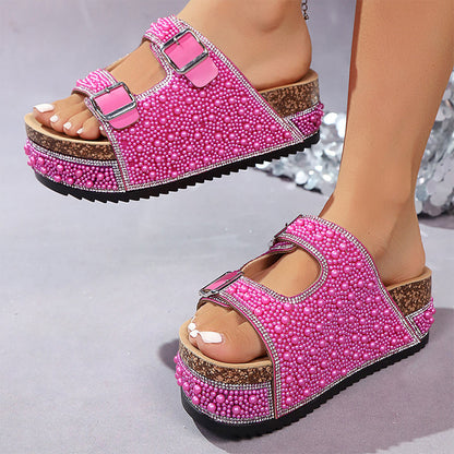 👠Glitzer-Pantoletten für den Sommer: Ergonomisches Fußbett & Brillanter Glanz⭐