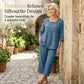 Der Inbegriff von Sommer-Chic: Figurbetontes Set aus atmungsaktivem Stoff