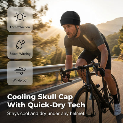🧢 50% RABATT! 🏃‍♂️ Atmungsaktive Sport-Skullcap – Feuchtigkeitstransport, Helminlett, Ganzjahres-Schutz ☀️