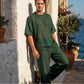🔥Herren 2-teiliges Set – T-Shirt & weite Hose 👕👖 stylisch, bequem & modern