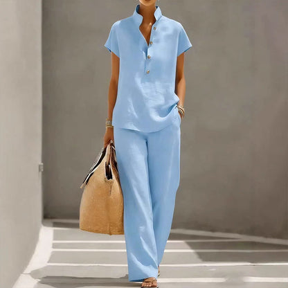 Lässiges Damen-Set – T-Shirt & lange Hose – bequem & stylish für jeden Tag