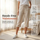 👖 LIMITED-TIME 50% OFF! ✨ Women's Cotton Linen Capris – Loose, Cropped, Rolled Cuff, Pockets 🌿