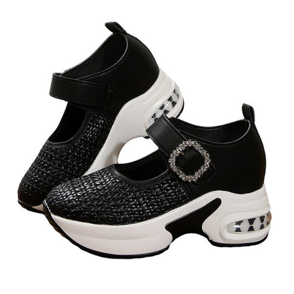 👟Atmungsaktive gewebte Plateau-Mary-Janes