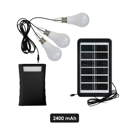Autarkes Solar-Beleuchtungssystem: Komplett-Set mit 3 LED-Bulbs & Power-Speicher ☀️🔋
