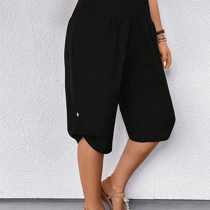 Damen Freizeithose in großen Größen – elastischer Kordelzugbund, lockere Passform & mittellang – ideal für Frühling, Sommer & Urlaub