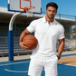 Herren Sommer 2-teiliges Set mit Kragenshirt und Shorts