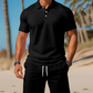 Herren Sommer 2-teiliges Set mit Kragenshirt und Shorts