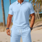 Herren Sommer 2-teiliges Set mit Kragenshirt und Shorts