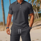 Herren Sommer 2-teiliges Set mit Kragenshirt und Shorts