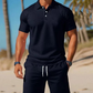 Herren Sommer 2-teiliges Set mit Kragenshirt und Shorts