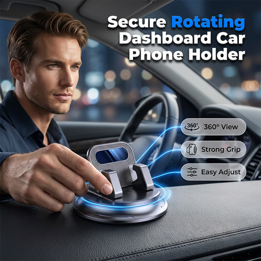 Drehbarer Auto-Handyhalter fürs Armaturenbrett – stabil, kompakt & vielseitig – ideal für Navigation & freihändiges Telefonieren🚗📱