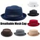 ✨50% RABATT!🎩Atmungsaktive Mesh Fedora Hut Sonnenschutzhut Herren Damen Leicht Outdoor Mütze