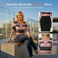 👚Gestreiftes Henley-Shirt aus Kunstleder – Zweiteiler-Look – Weich, luftig und perfekt zum Kombinieren oder solo – lässiger Chic für Frühling und Sommer 🌸