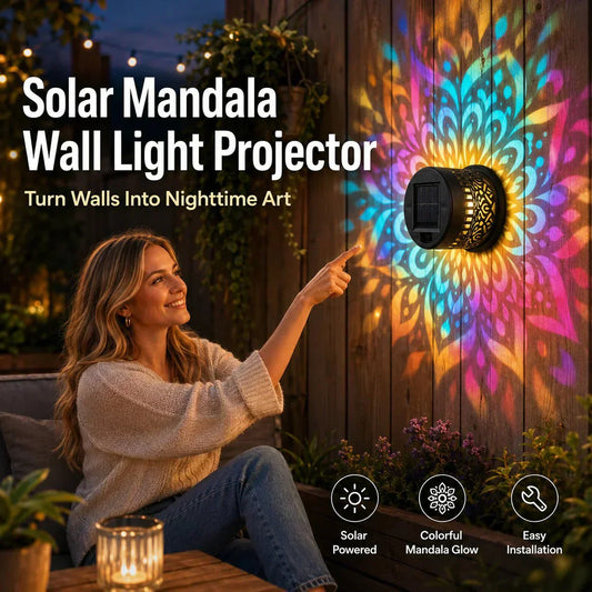 🌞 50 % RABATT! 🌀 Solar-Mandala-Licht – Atemberaubende Musterprojektion, 2-in-1-Design für Boden und Wand, wasserdicht (IP65) und automatische Ein-/Ausschaltung 🌿