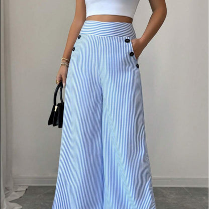 📢 Deal: Elegante Streifenhose (Weites Bein & Hohe Taille) – Jetzt 50% Rabatt! 👖