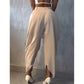 Lässige Damenhose mit hoher Taille und weitem Bein