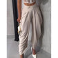 Lässige Damenhose mit hoher Taille und weitem Bein