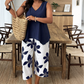 🌸 NUR FÜR KURZE ZEIT: 55 % RABATT! ✨ Set aus asymmetrischem Damenoberteil und Caprihose mit Blumenmuster – vielseitig, farbenfroh, bequem 🌺