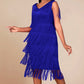 👗 Ärmelloses Flapper-Kleid für Damen mit V-Ausschnitt und Fransen – Lässig, verspielt & perfekt für Party & Sommer ✨