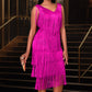 👗 Ärmelloses Flapper-Kleid für Damen mit V-Ausschnitt und Fransen – Lässig, verspielt & perfekt für Party & Sommer ✨