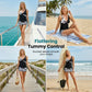 🌴👙 Zweiteiliger Badeanzug mit tropischem Print und hoher Taille – schmeichelhaft und figurbetonend – Zahlung per Nachnahme ✨✅