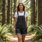 ✨Damen Latzhose aus Baumwolle & Leinen 🌿 Gerade Geschnitten & Mit Taschen