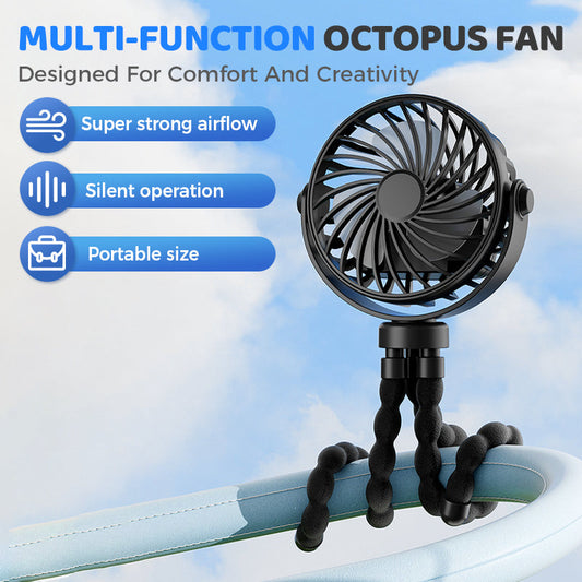 🔥🐙 50% RABATT! Multi-Funktions-Octopus-Fan – flexibel, tragbar, leistungsstark
