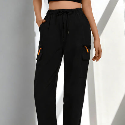 👖 –50% RABATT | Damen-Cargo-Hose mit Kordelzug und Taschen ✨