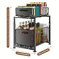 💪🥫 BLITZANGEBOT 50% RABATT! Doppelstöckiges Ausziehregal Schrankorganizer – 5 Höhenstufen, 2 Ebenen, Kohlenstoffstahl, Große Kapazität, Keine Montage ✨