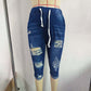 📢 BLITZSALE: 50% Sparen auf die Trend Denim-Caprihose mit Kordelzug! 👖✨