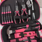 🛠️🎀 50% RABATT! Pink General Household Hand Tool Kit – denn Väter haben auch ein Herz für hübsches Werkzeug. 😍🔧