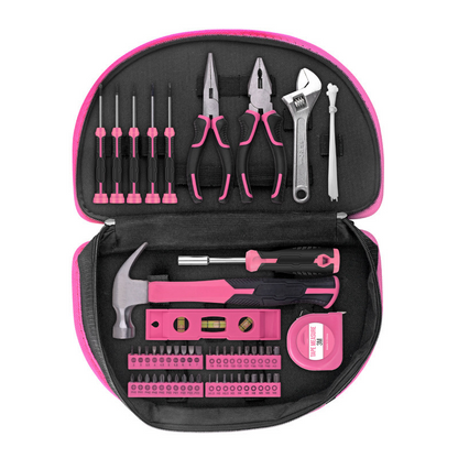 🛠️🎀 50% RABATT! Pink General Household Hand Tool Kit – denn Väter haben auch ein Herz für hübsches Werkzeug. 😍🔧