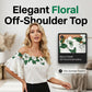 👚🌸 Women's Romantic Floral Ruffle Sleeve Top – 50% RABATT! Romantischer Blumenprint, verspielte Rüschenärmel. ☀️✨