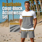 👕🎨 Men's Summer Color-Block Sportswear Set – 50% RABATT! Farbenfroh, atmungsaktiv, perfekt für Training & Freizeit. 🔥☀️