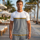 👕🎨 Men's Summer Color-Block Sportswear Set – 50% RABATT! Farbenfroh, atmungsaktiv, perfekt für Training & Freizeit. 🔥☀️