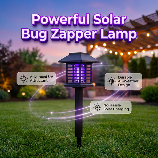 🔥🦟 50% RABATT! Automatic LED Solar Mosquito Killer Lamp – UV-Licht lockt an, Stromschlag tötet – ohne Gift, ohne Geruch. 🌙💪