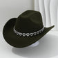 📢📢 40 % RABATT !! ⏰Damen Strass-Herz Cowboyhut Eleganter Französischer Jazz Fedora