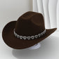 📢📢 40 % RABATT !! ⏰Damen Strass-Herz Cowboyhut Eleganter Französischer Jazz Fedora