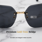 🕶️✨ Rahmenlose, übergroße Sonnenbrille in quadratischer Form – 50% RABATT! Perfekt für jeden Gesichtstyp. 🔥☀️