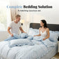 ⏳Nur für kurze Zeit: 50 % Rabatt⏰Luxuriöses, kühlendes Bettwäscheset aus Eis-Seide mit Rüschen🛌