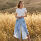 ⏳Nur für kurze Zeit: 50 % Rabatt⏰Damenhose mit Blumenmuster, hoher Taille und weitem Bein💐👖