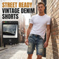 🔥JETZT 50 % RABATT!🔥 Vintage Destroyed Denim-Shorts