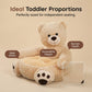 🧸 Plüsch-Teddybär-Kindersofa – weiches Cartoon-Tier-Sitzkissen mit Rückenlehne für Kinder